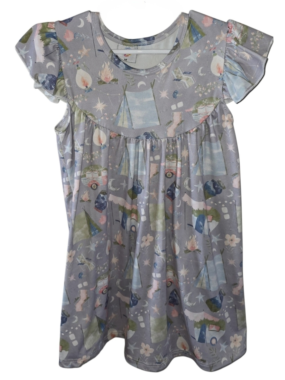 LaLeePop Girls Camping Short Sleeve Dress Size 3T NWOT